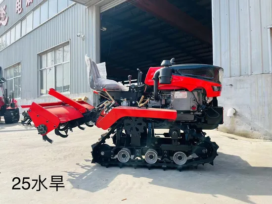 Landwirtschaftlicher Bauernhof-Gummiketten-25HP-35HP-Raupentraktor mit Bodenfräse